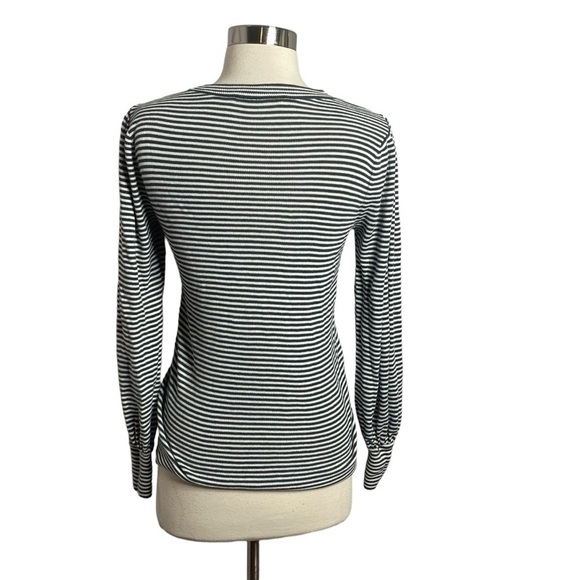 Loft Dark Green Stripe Long Sleeve Top - Picture 3 of 6